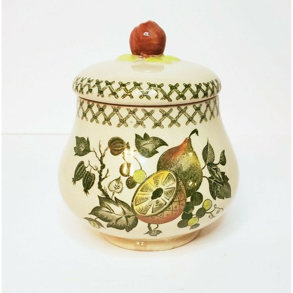 Johnson Bros Staffordshire Old Granite Sugar Bowl w Lid England Arbor - Picture 1 of 8